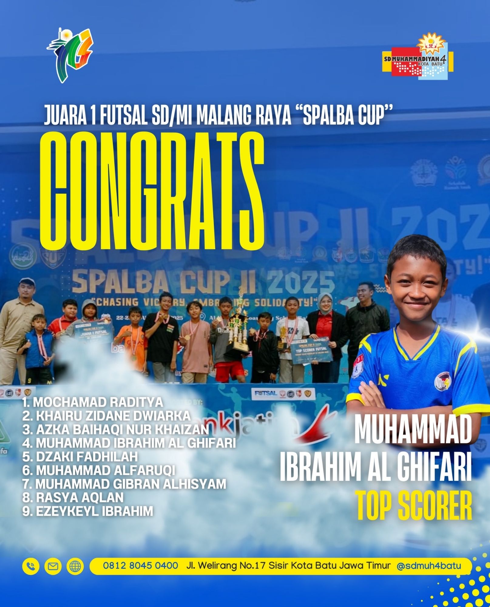 Tim Futsal MUH4BA Raih Juara 1 di Spalba Cup 2025